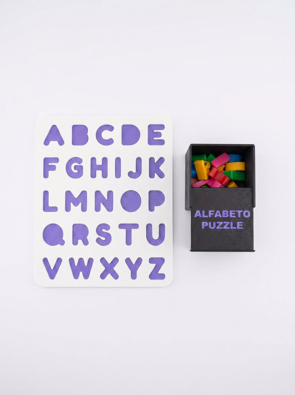 Alfabeto Puzzle — Puzzle de Letras com Caixa de Arrumação